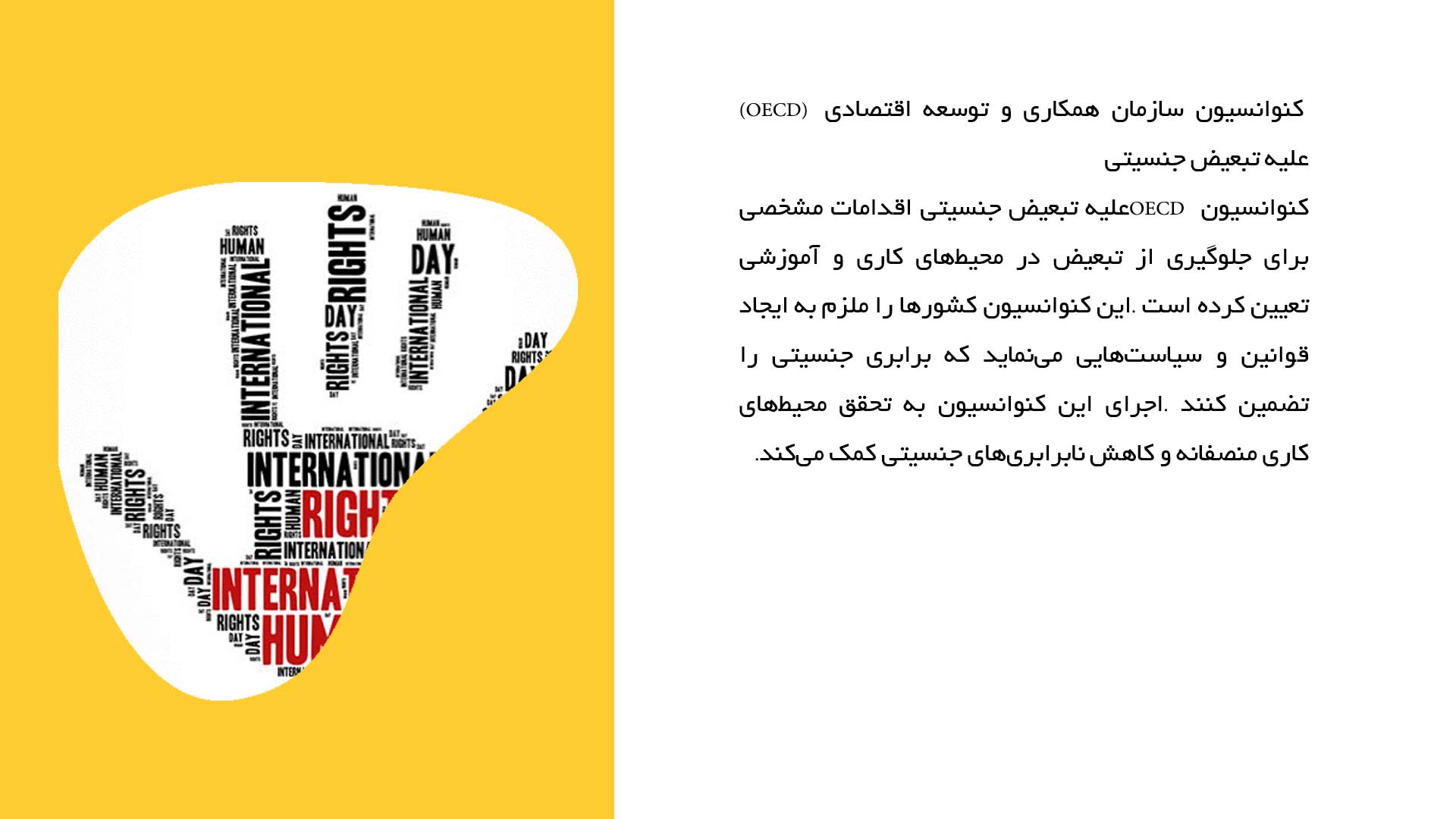 پاورپوینت در مورد قوانين بین‌المللی حمایت از حقوق زنان